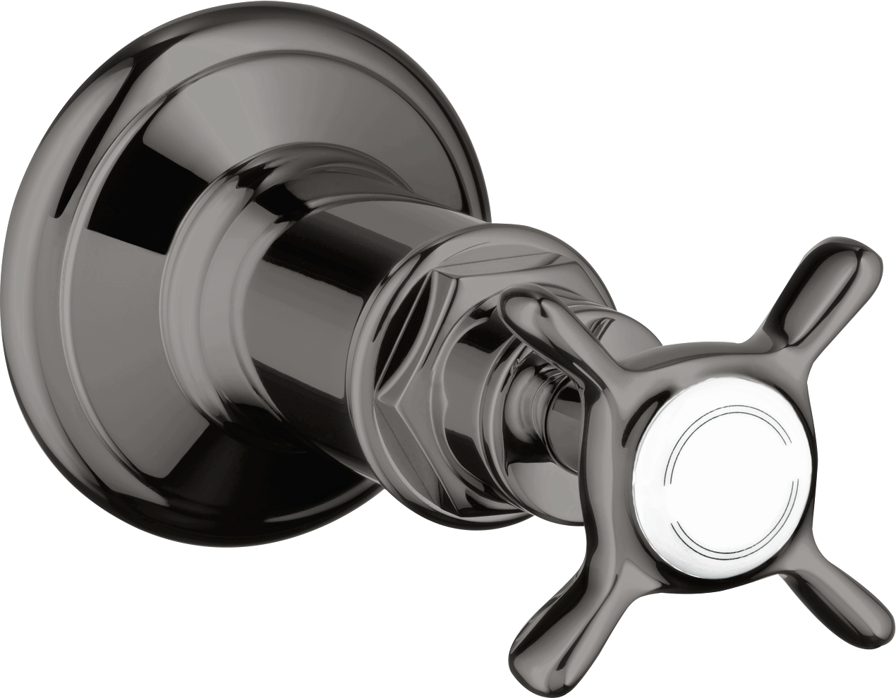 Shut-off valve for concealed installation with cross handle