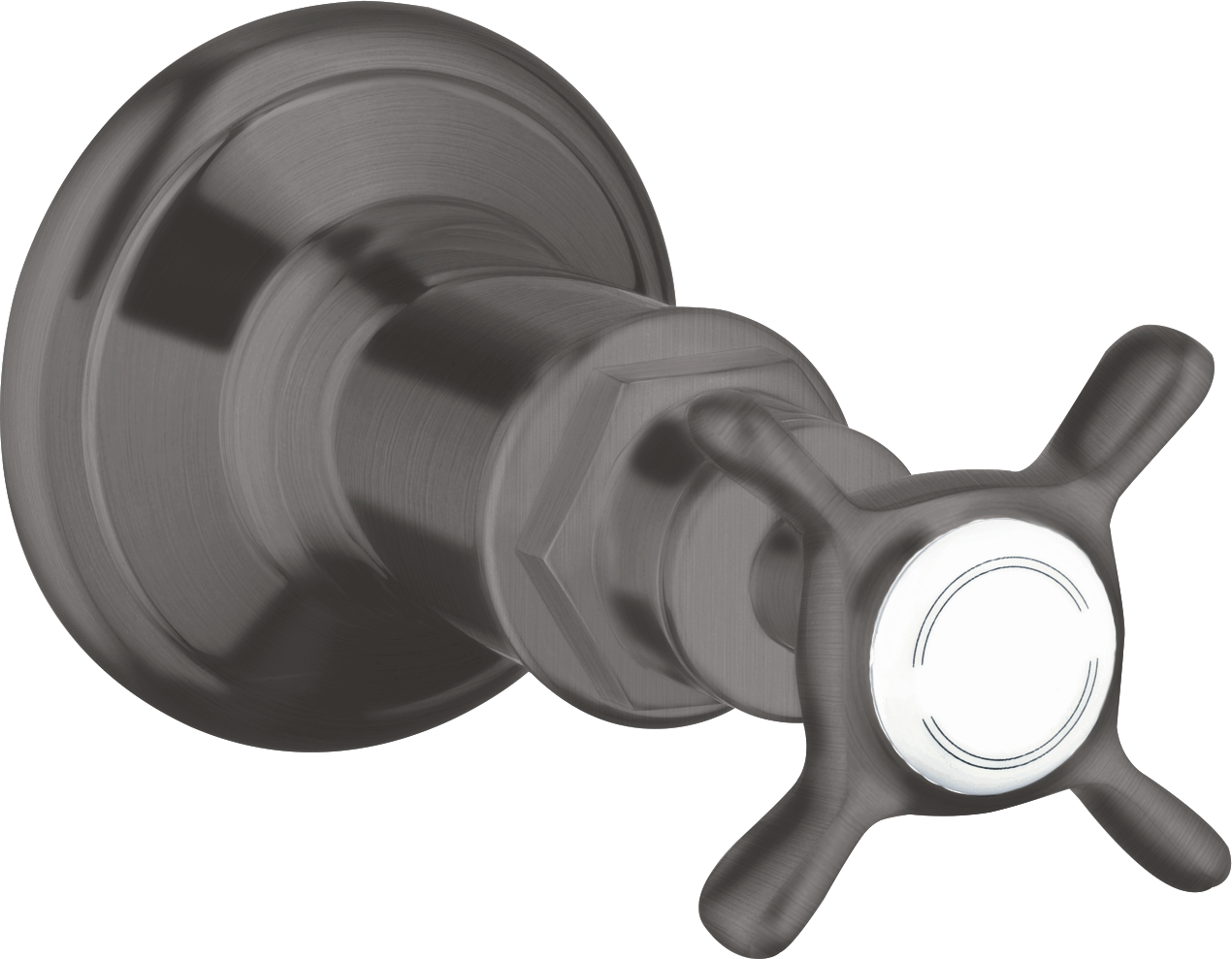 Shut-off valve for concealed installation with cross handle