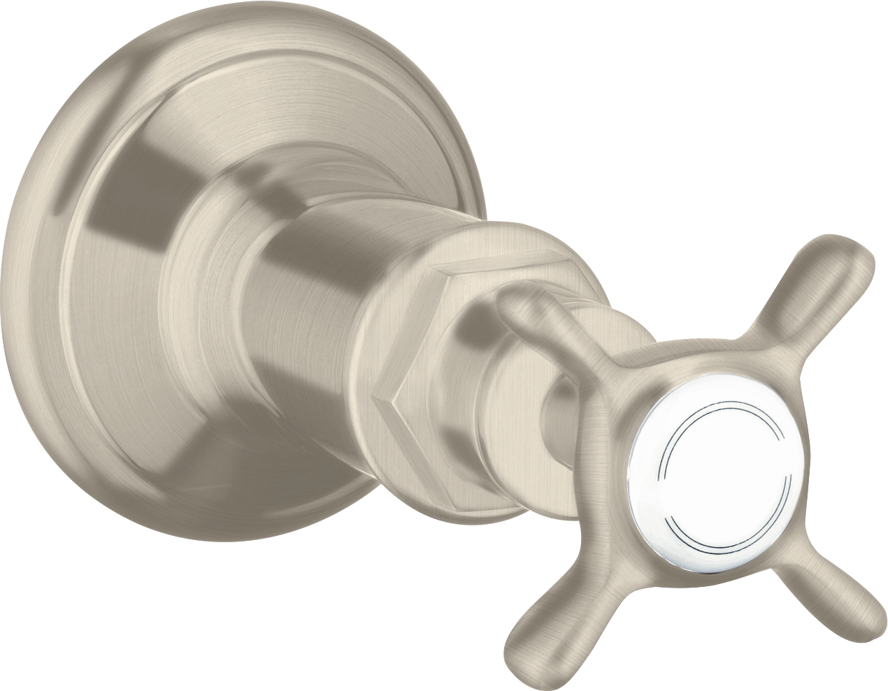 Shut-off valve for concealed installation with cross handle