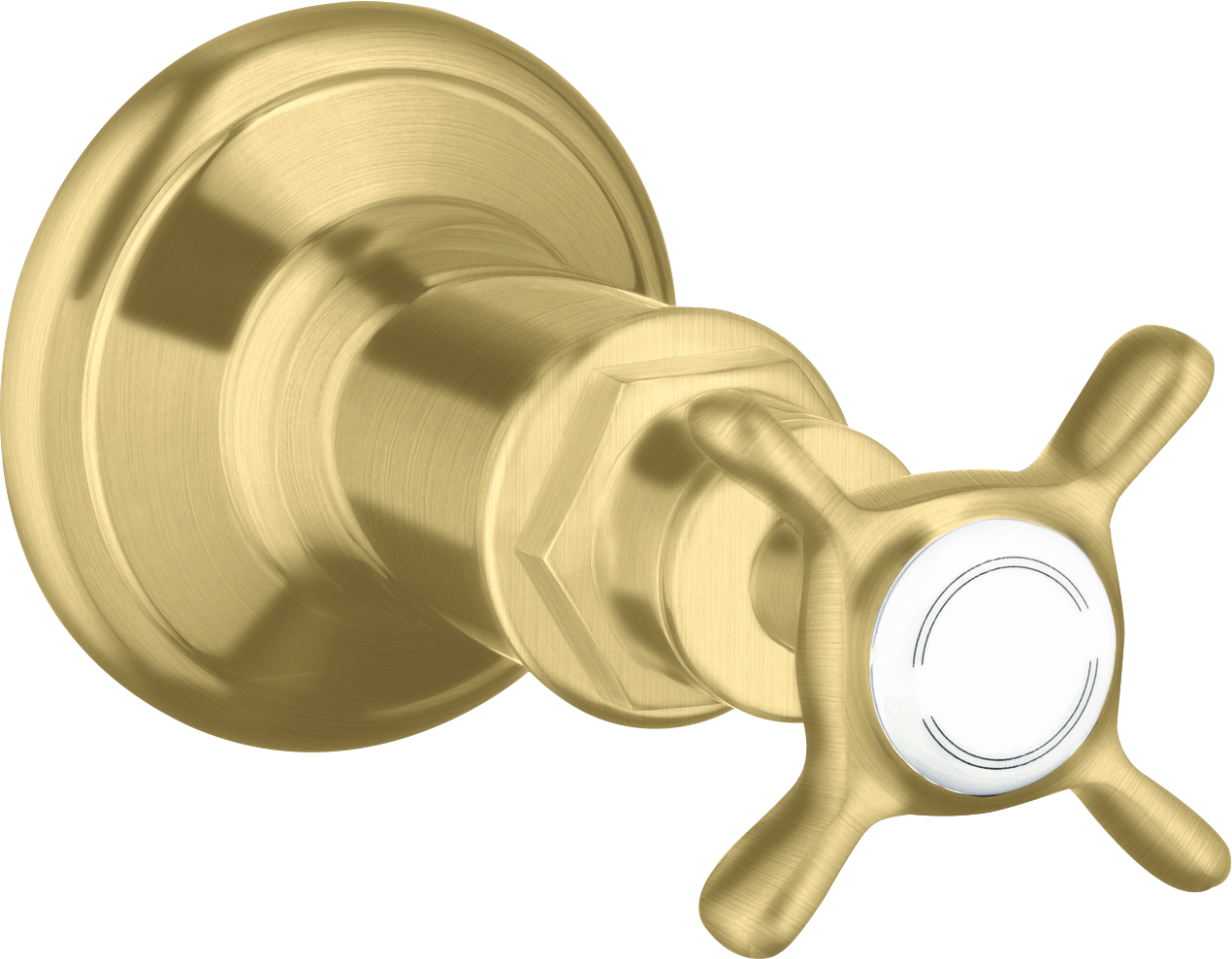 Shut-off valve for concealed installation with cross handle