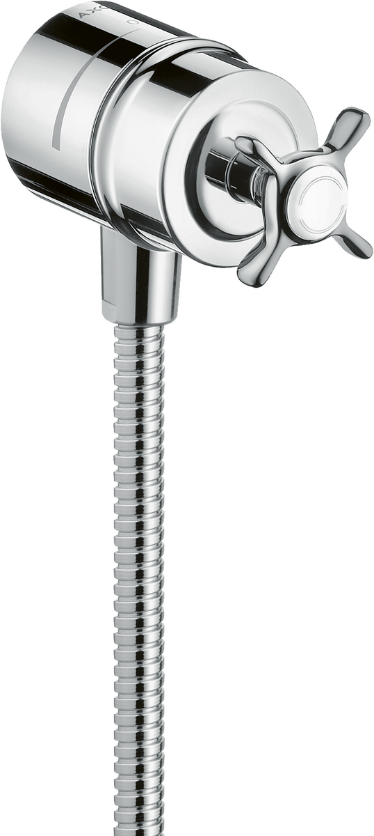 Wall outlet stop with non return valve