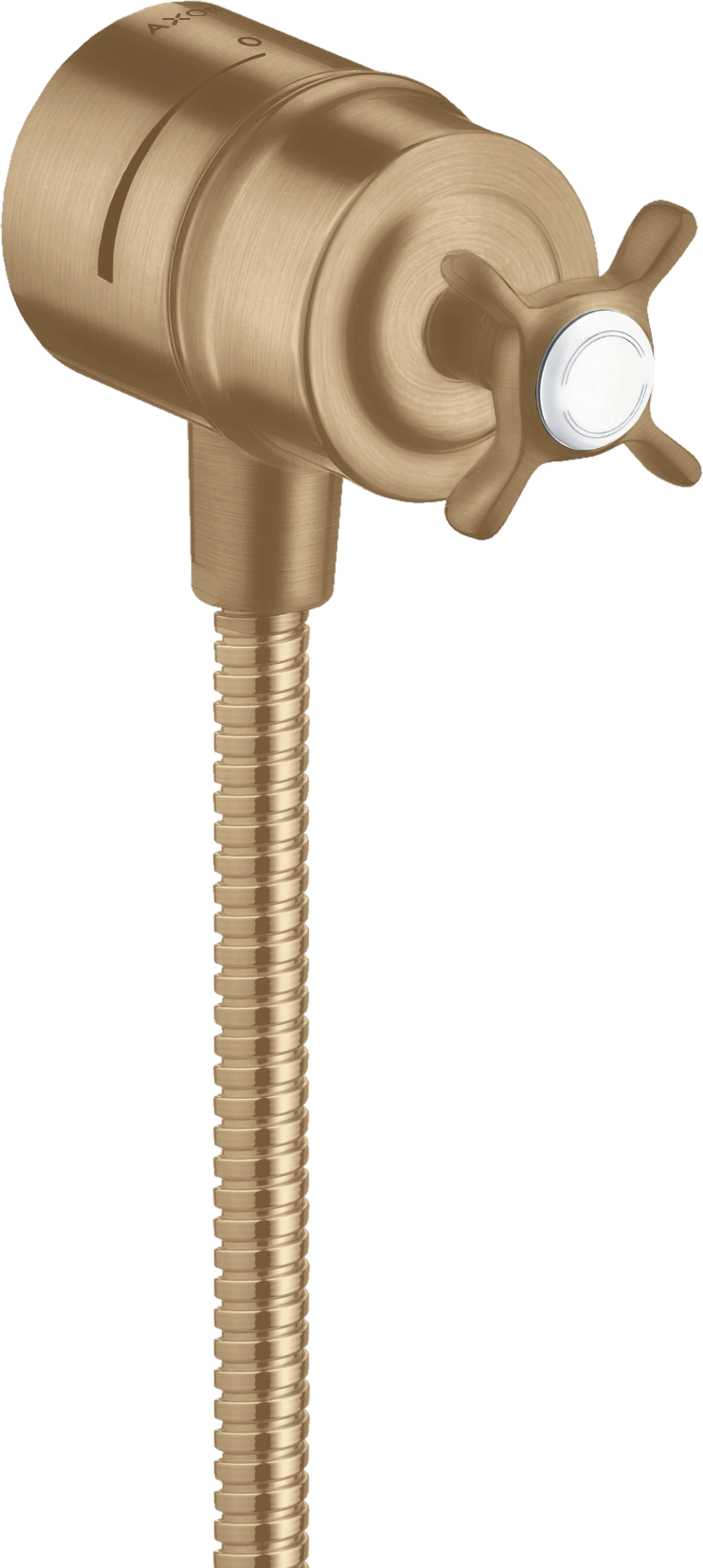 Wall outlet stop with non return valve