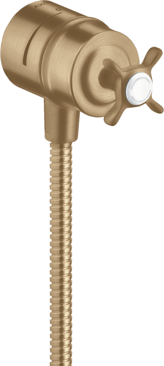 Wall outlet stop with non return valve