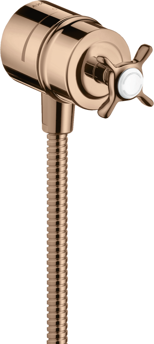 Wall outlet stop with non return valve