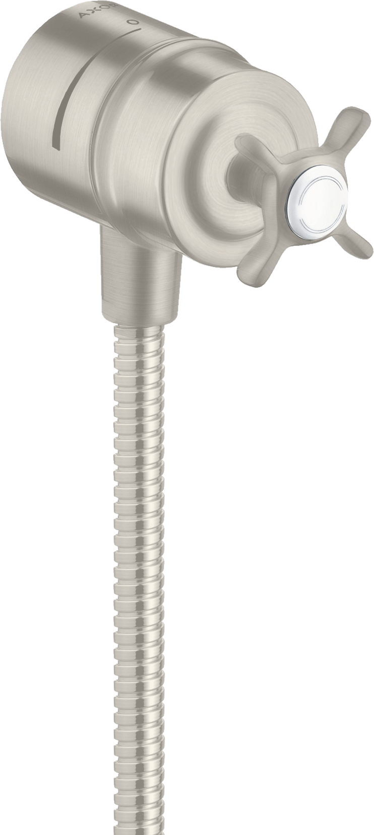 Wall outlet stop with non return valve