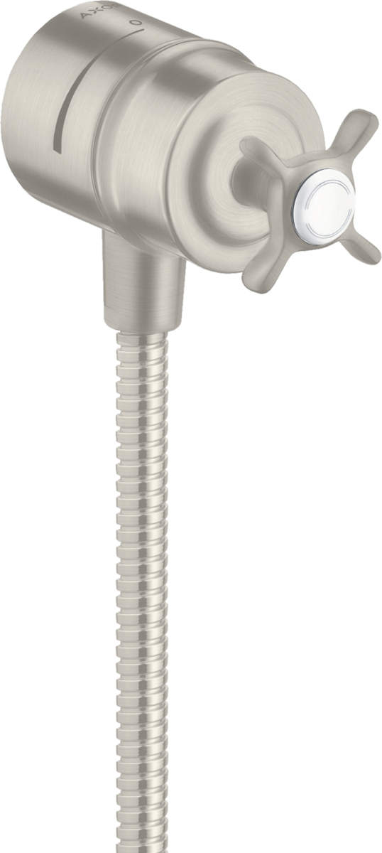 Wall outlet stop with non return valve