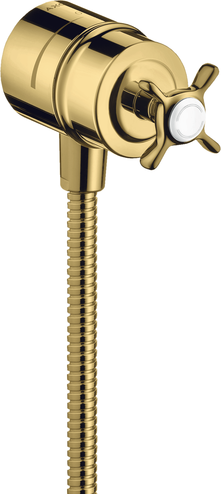 Wall outlet stop with non return valve