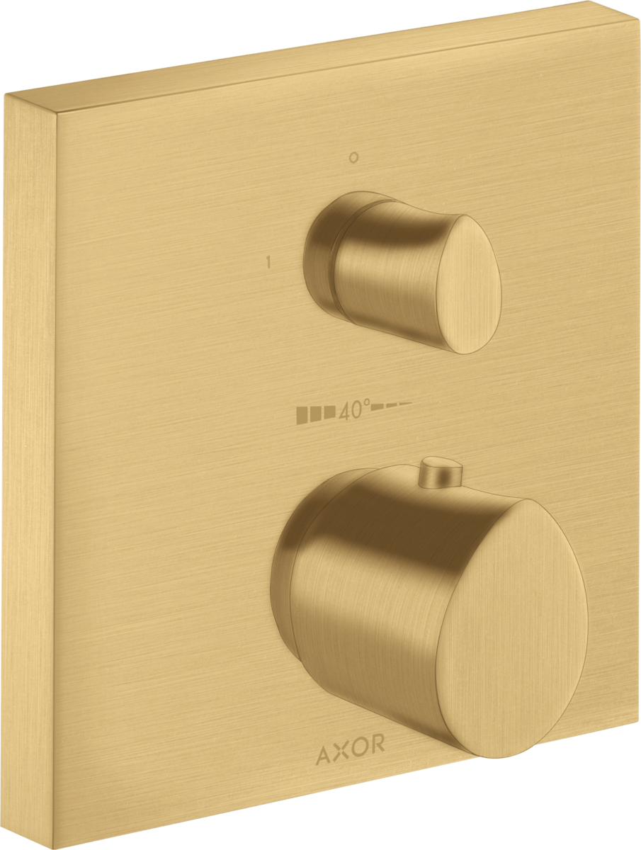 Thermostat for concealed installation with shut-off valve