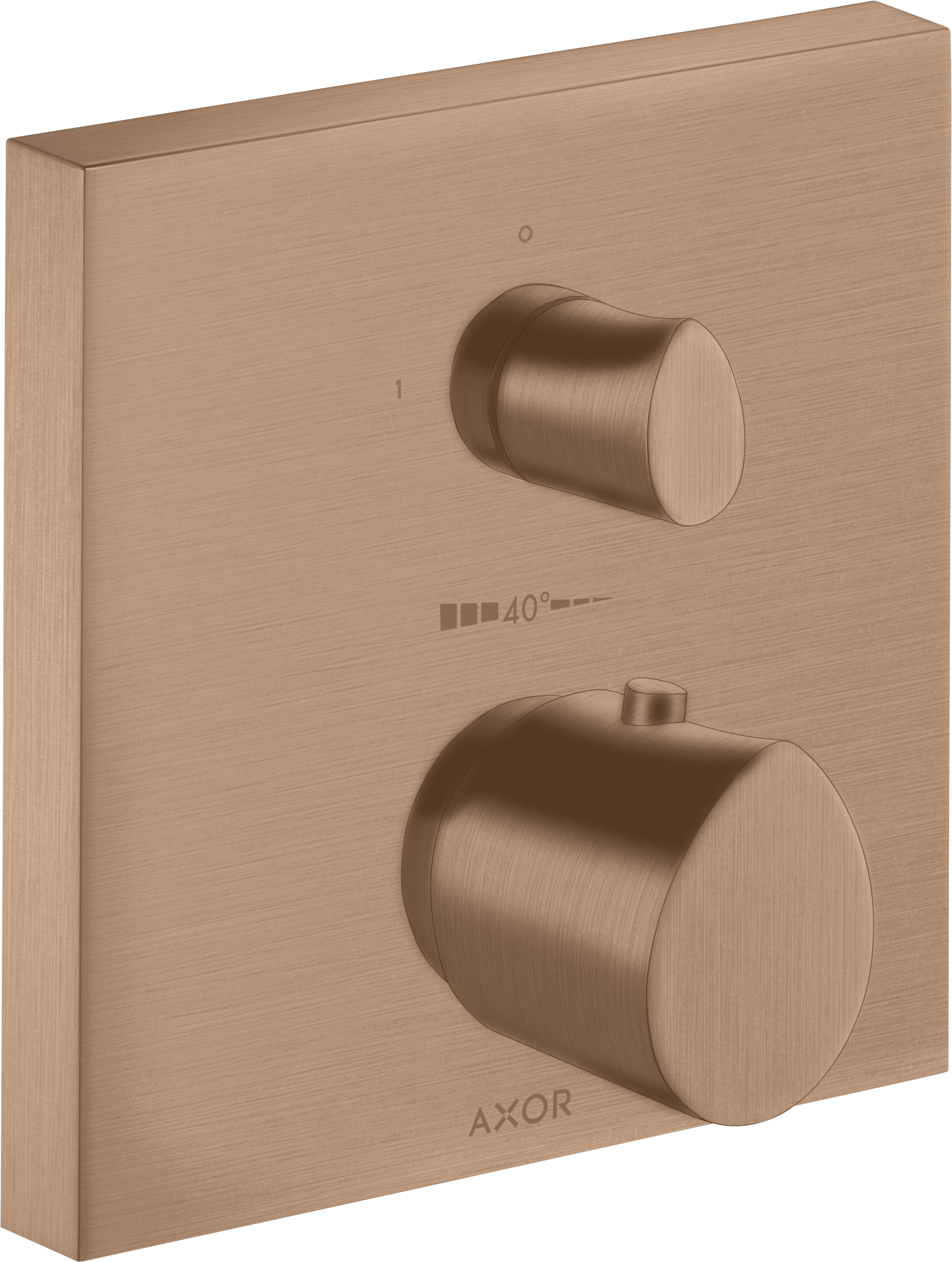 Thermostat for concealed installation with shut-off valve