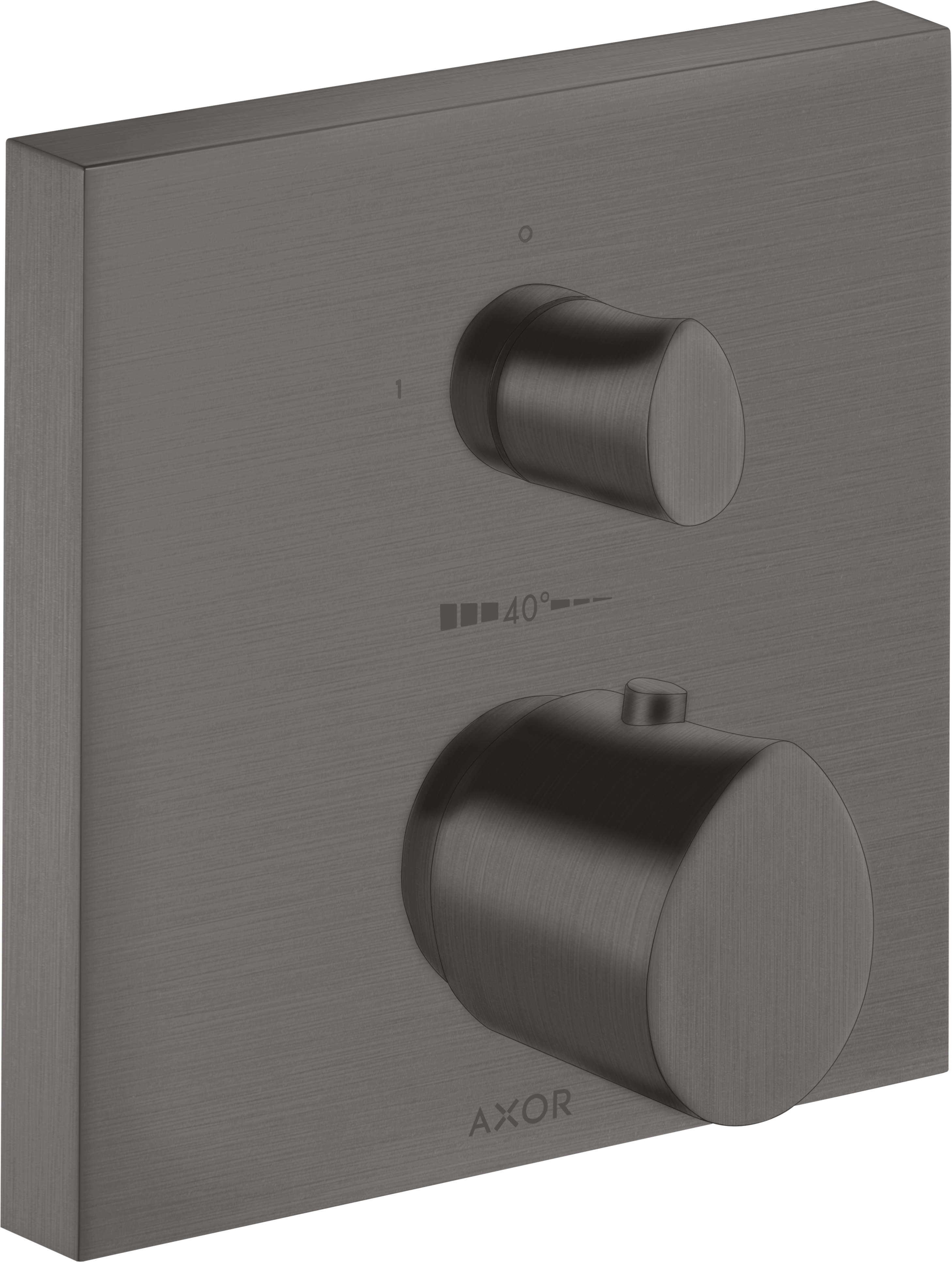 Thermostat for concealed installation with shut-off valve