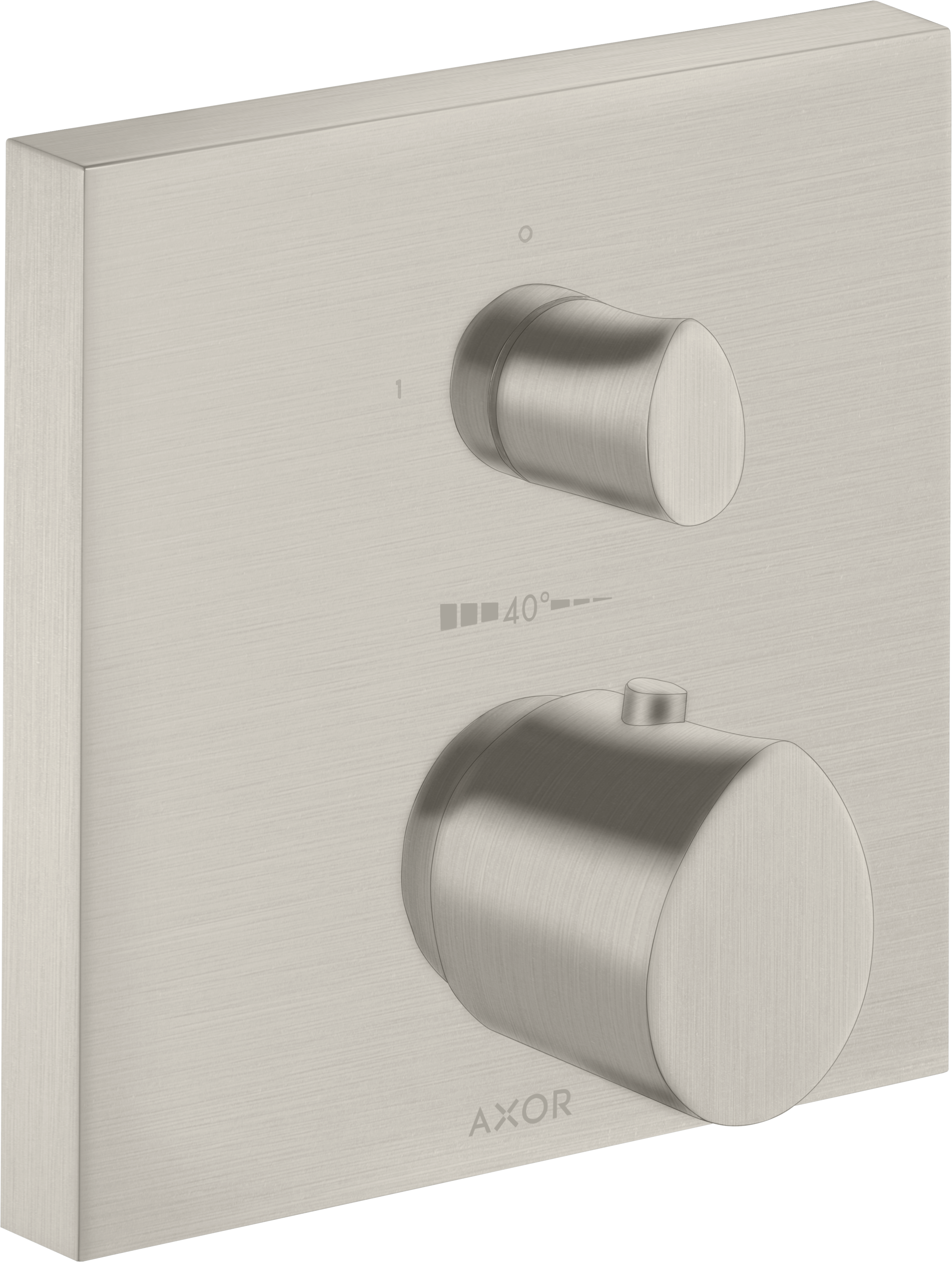 Thermostat for concealed installation with shut-off valve