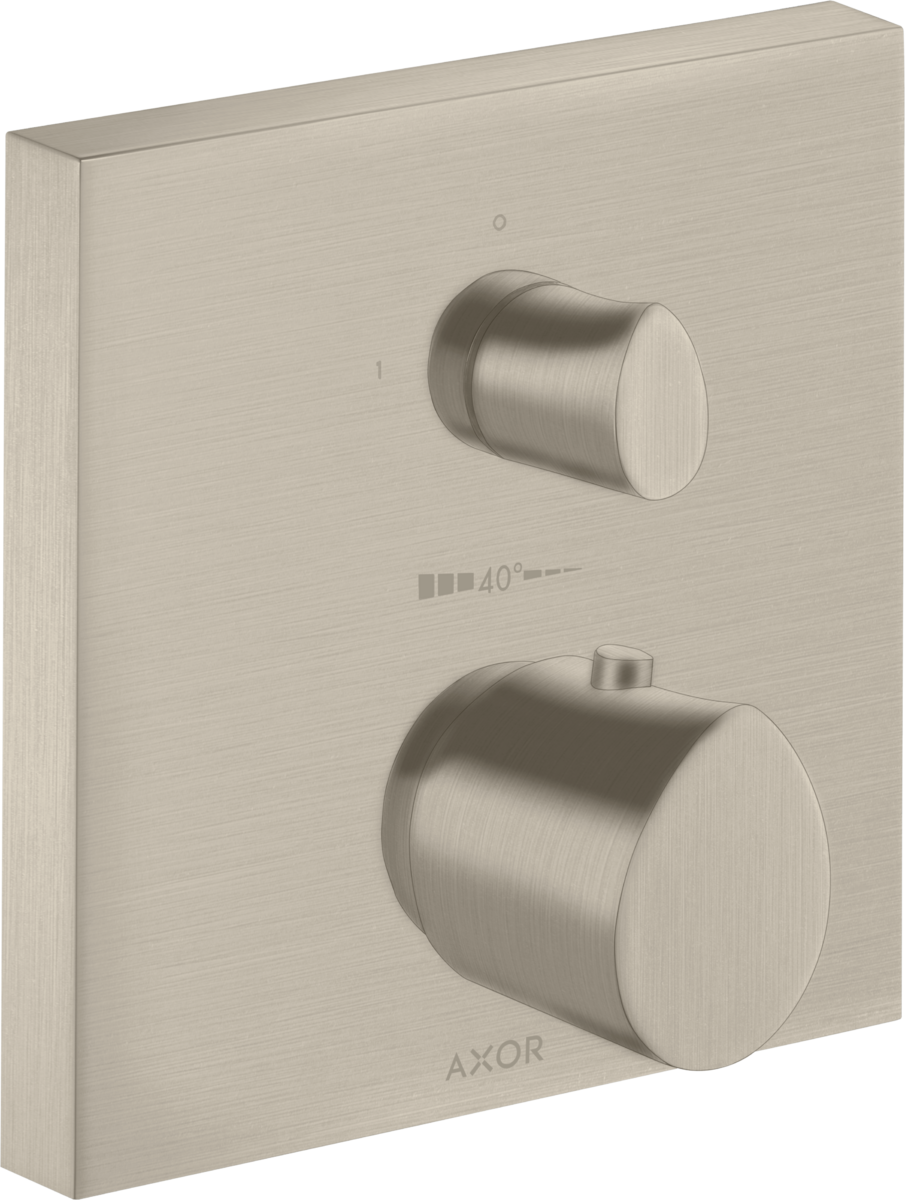 Thermostat for concealed installation with shut-off valve
