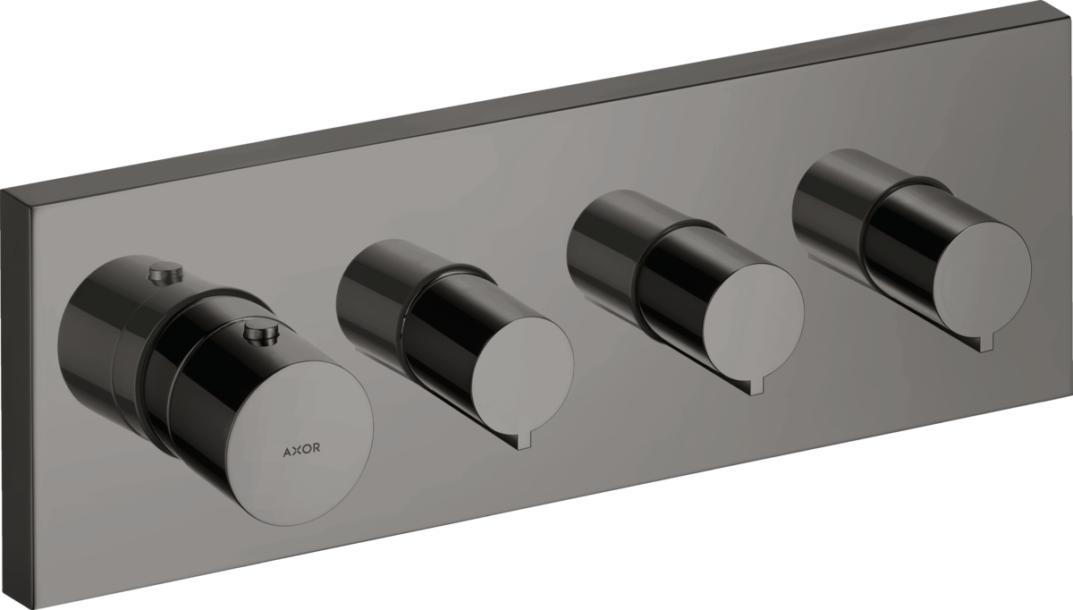 Thermostatic module 360/120 square for concealed installation for 3 outlets