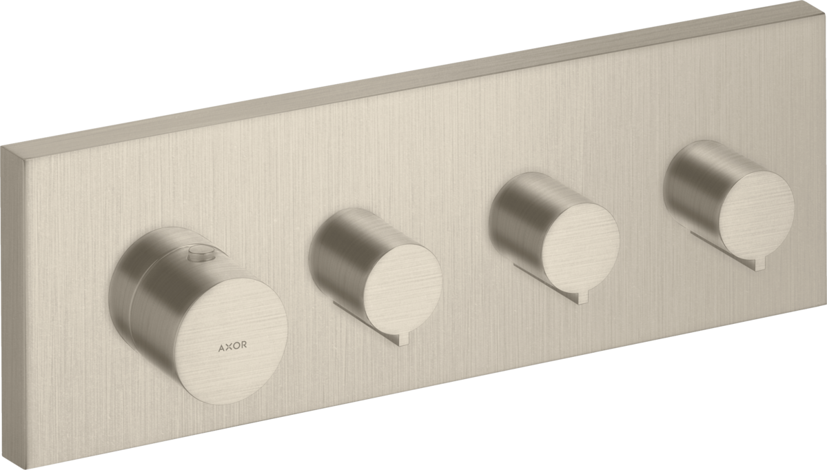 Thermostatic module 360/120 square for concealed installation for 3 outlets