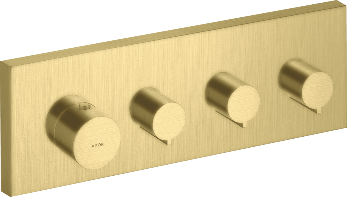 Thermostatic module 360/120 square for concealed installation for 3 outlets