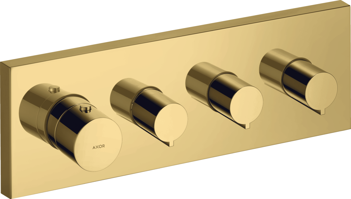 Thermostatic module 360/120 square for concealed installation for 3 outlets