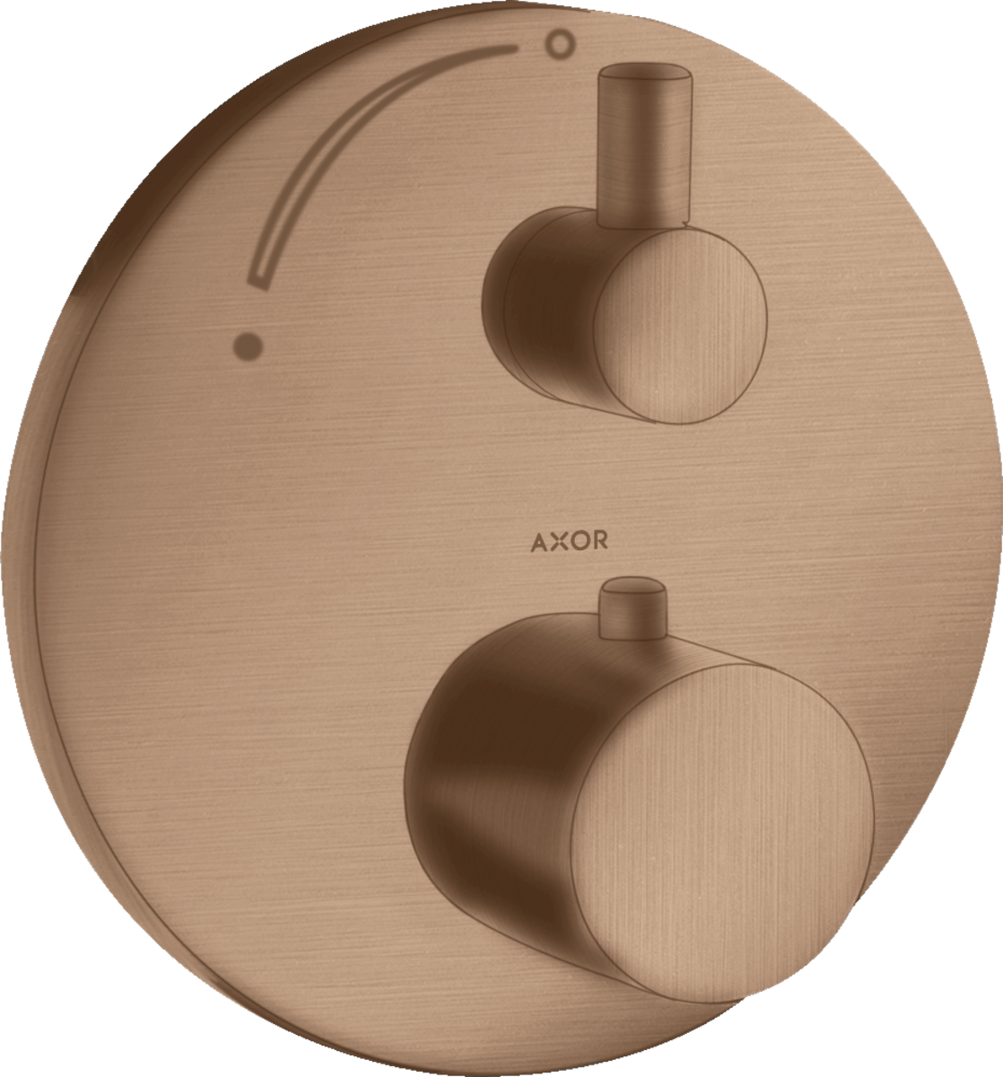 Thermostat for concealed installation with shut-off valve