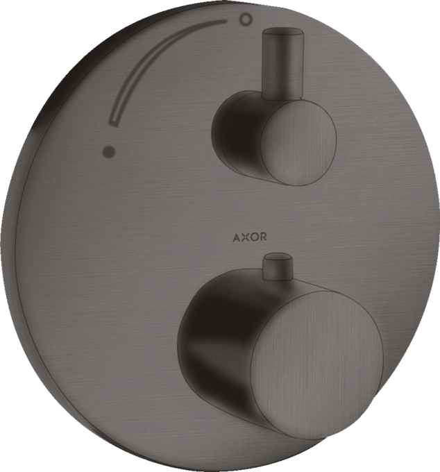 AXOR Uno Shower mixers 1 function, Brushed Black Chrome, Item No. 38700340