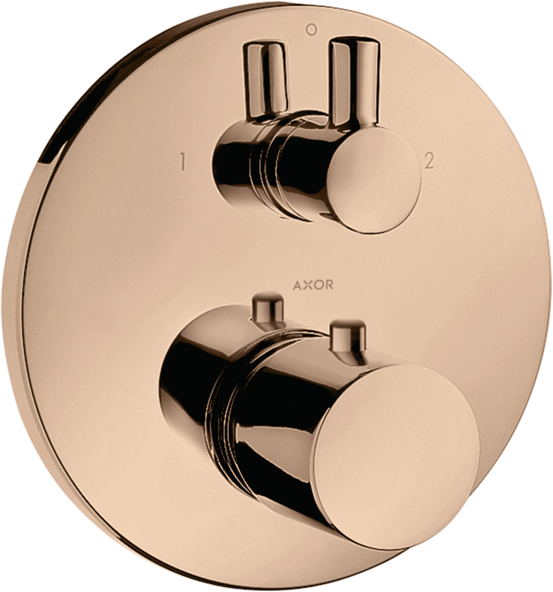 Thermostat for concealed installation with shut-off/ diverter valve