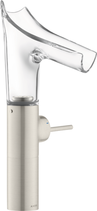 AXOR Starck V Mitigeur de lavabo 220 surélevé pour vasque libre, bec en verre, bonde à écoulement libre — 12114800
