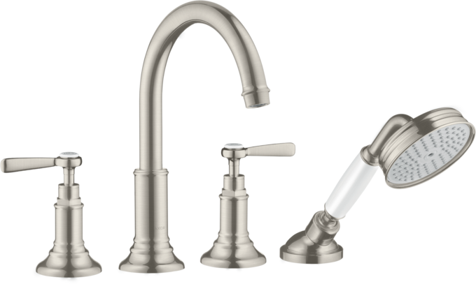 AXOR Montreux Batterie bain/douche 4 trous pour montage sur plage de carrelage avec poignées manettes — 16554800