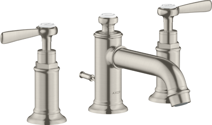 AXOR Montreux Mélangeur de lavabo 3 trous 30 poignées manettes avec tirette et vidage — 16535800