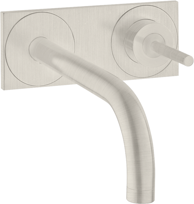 AXOR Uno Mitigeur de lavabo encastré mural avec plaque, bec 165 mm, bonde à écoulement libre — 38112800