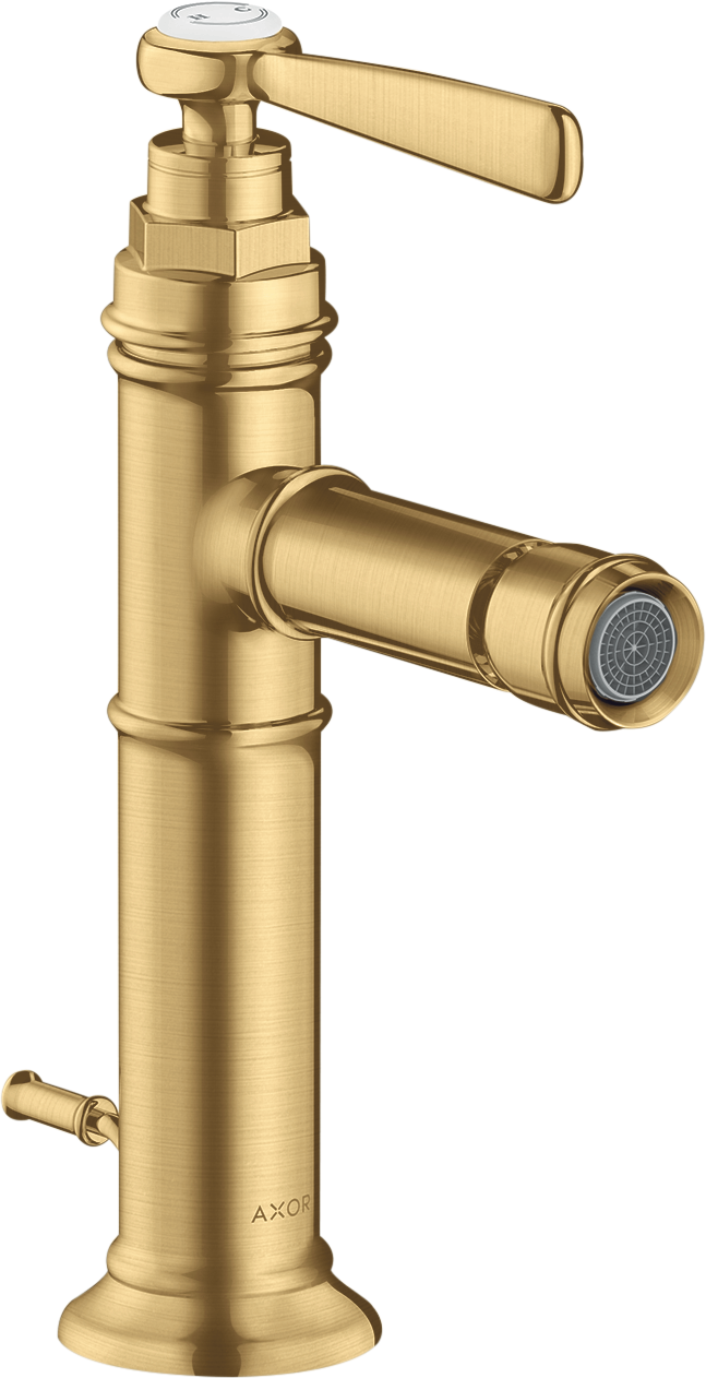 Einhebel-Bidetmischer mit Hebelgriff und Zugstangen-Ablaufgarnitur