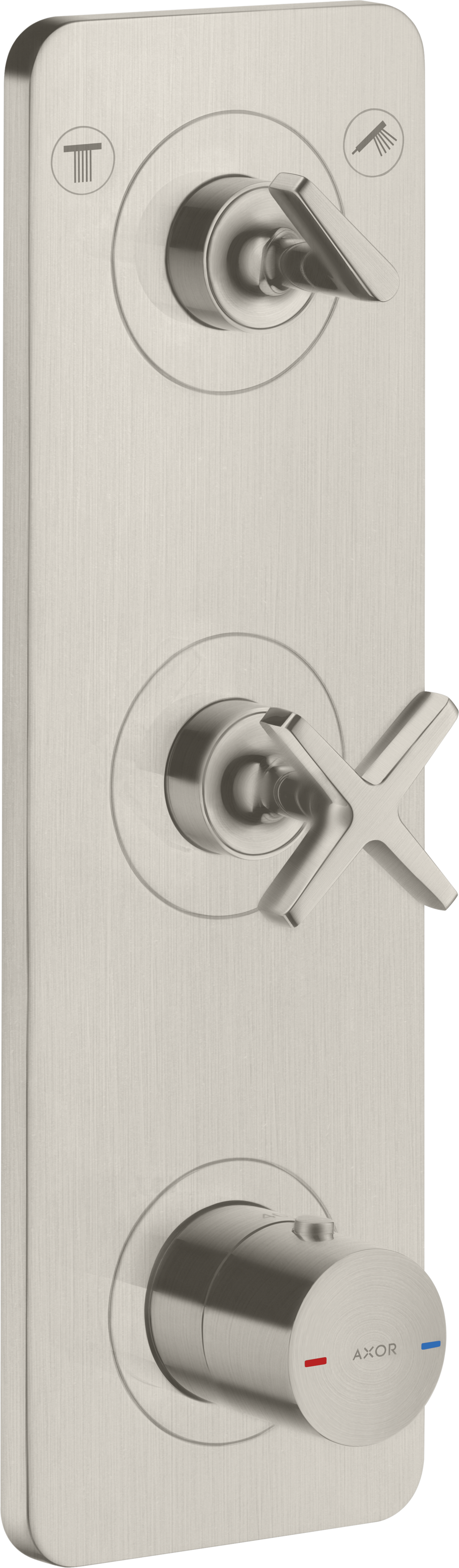 Modulo termostatico 380/120 ad incasso per 2 utenze con piastra