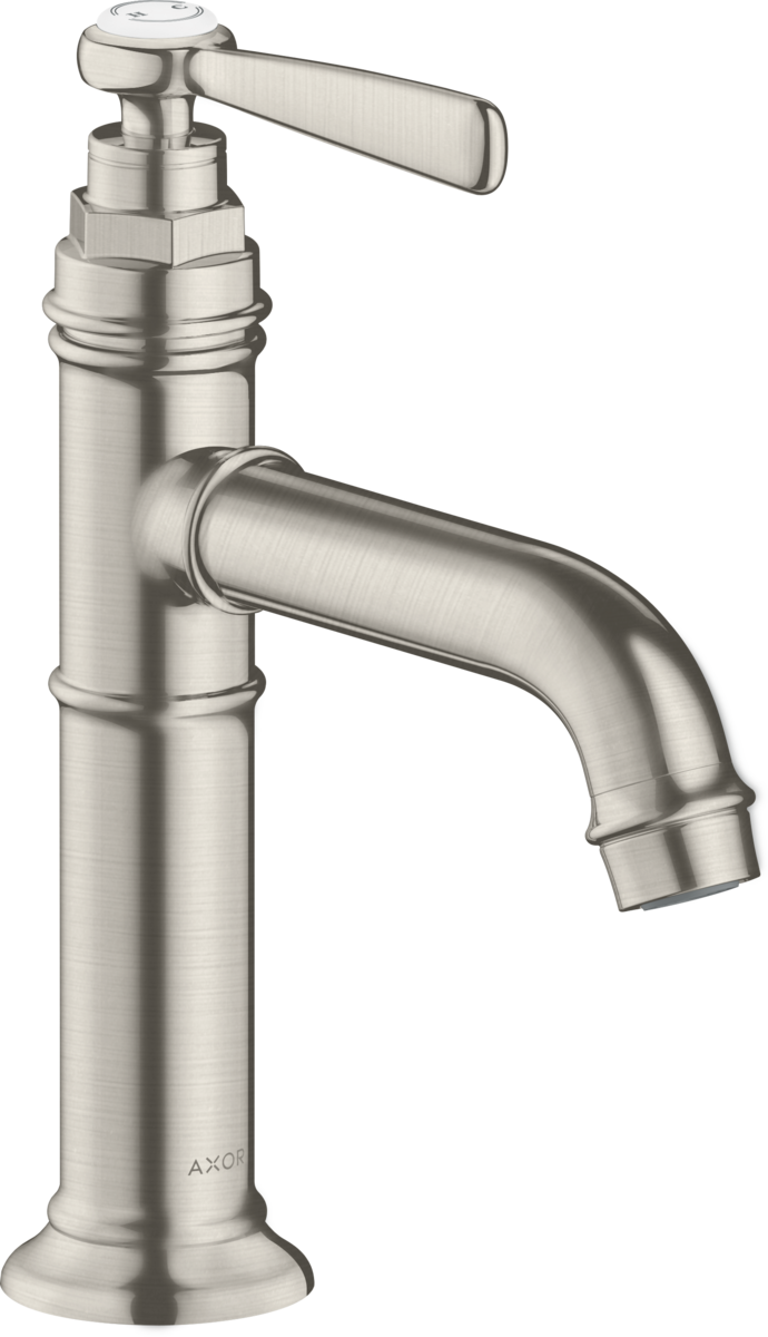 Single lever basin mixer 100 with lever handle and waste set