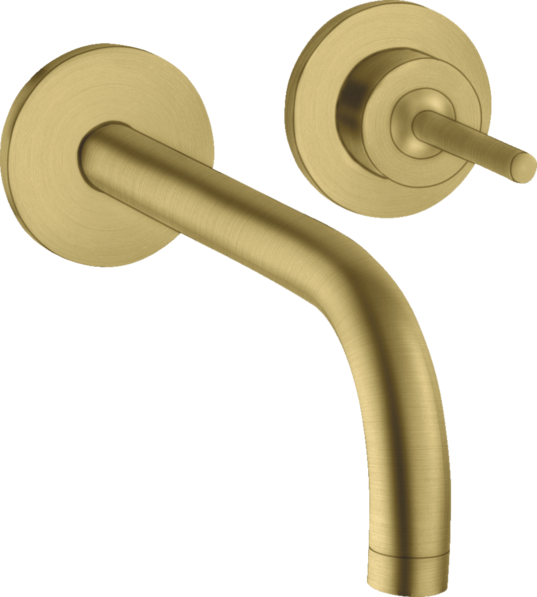 埋込式シングルレバー洗面混合水栓  (エスカッチョン & スパウト165mm 付き)