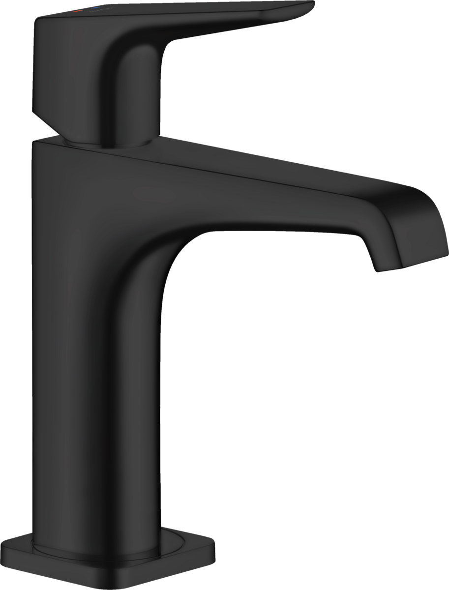 Single lever basin mixer 130 with lever handle and waste set