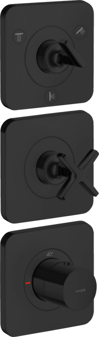 AXOR Citterio E Module thermostatique encastré 380 / 120 pour 3 fonctions avec rosaces — 36704670