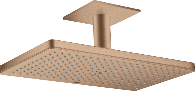 AXOR ShowerSolutions Douche de tête 460 / 300 mm 1jet avec raccordement plafond 100 mm et rosace carrée — 35277310
