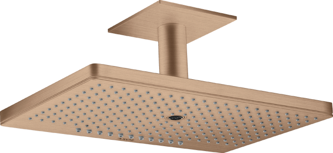 AXOR ShowerSolutions Douche de tête 460 / 300 mm 3jet avec raccord plafond 100 mm et rosace carrée — 35281310