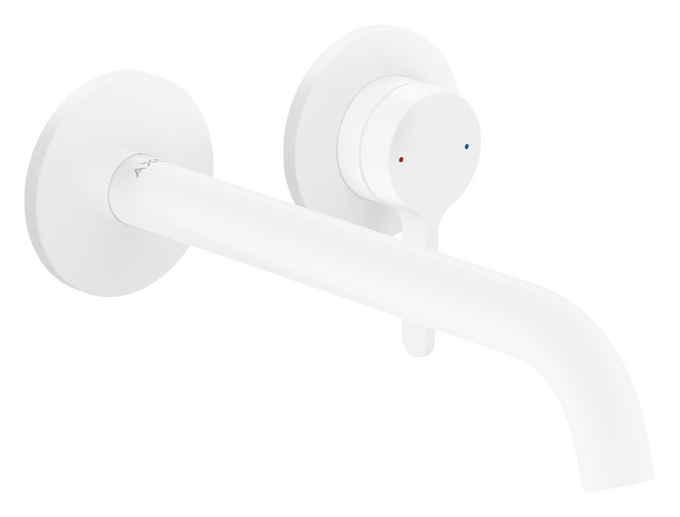AXOR One Mitigeur de lavabo 2 trous encastré mural, bec 220 mm, bonde à écoulement libre — 48120700