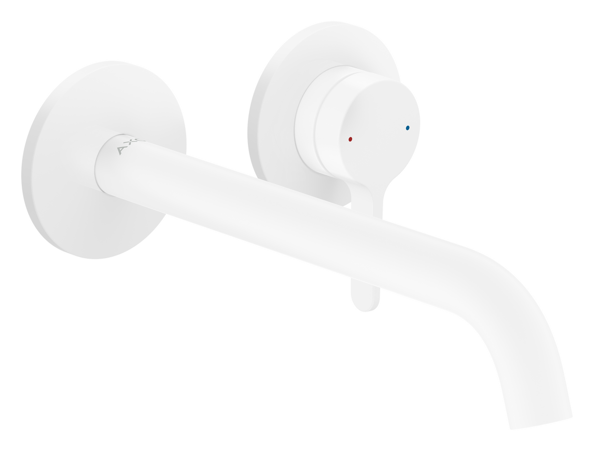 1-grepps tvättställsblandare för inbyggnad i vägg med 220 mm pip