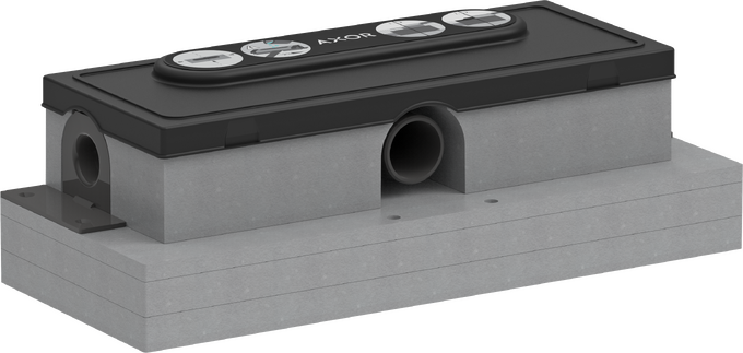 AXOR uBox universal Corps d'encastrement pour caniveau de douche linéaire pour installation à faible hauteur — 01006180