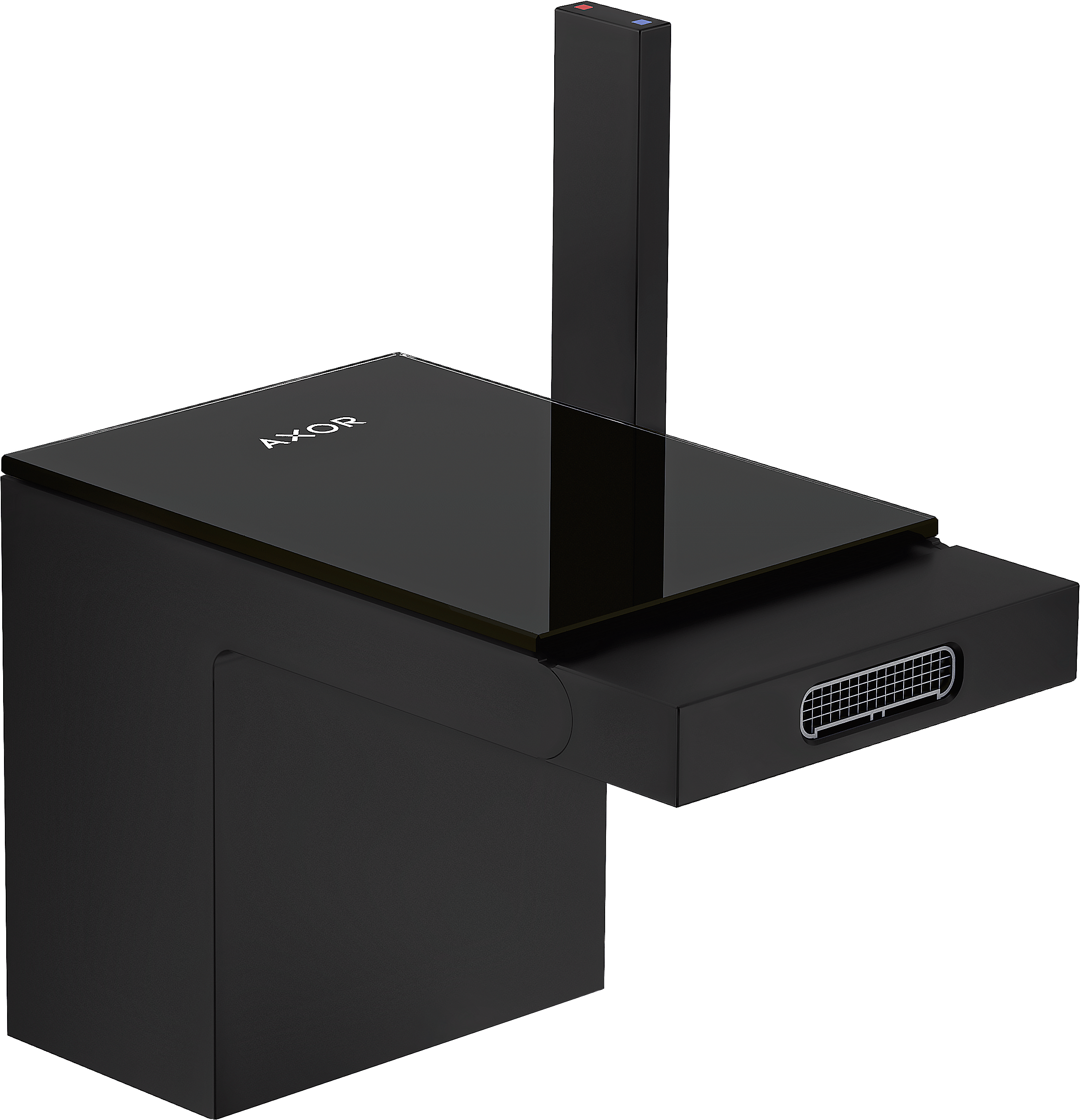 Single lever bidet mixer with push-open waste set