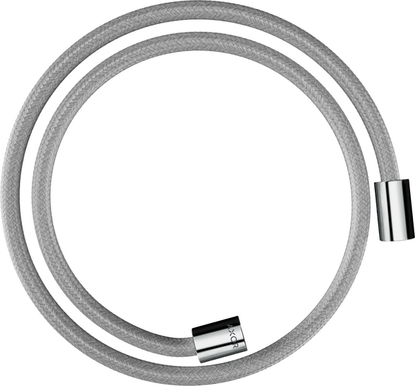 Textile shower hose 1.25 m with cylindrical nuts