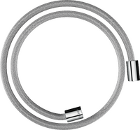 Textile shower hose 1.25 m with cylindrical nuts