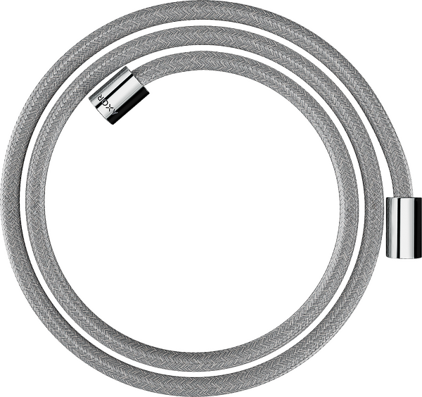 Textile shower hose 1.60 m with cylindrical nuts