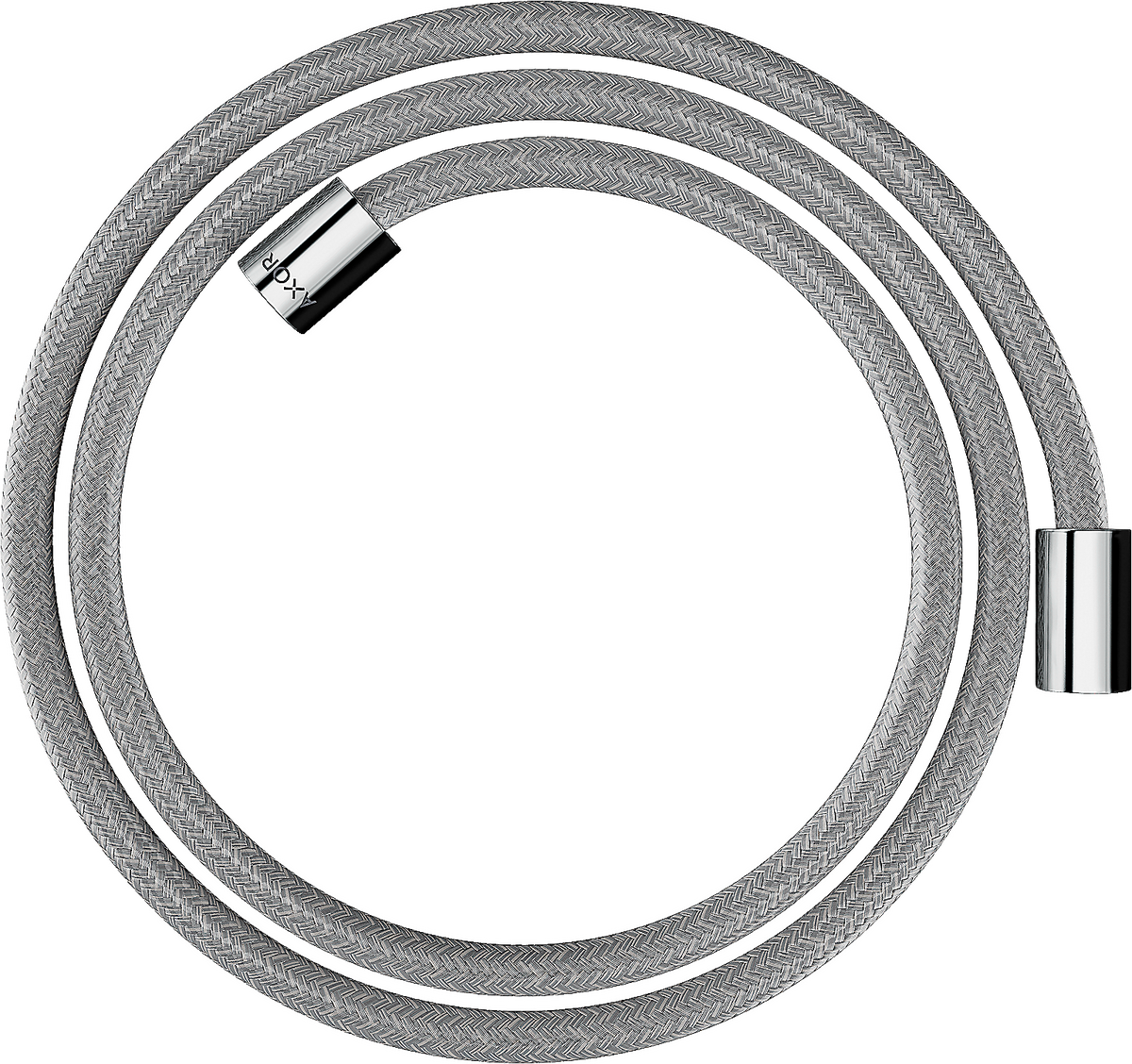 Textile shower hose 1.60 m with cylindrical nuts