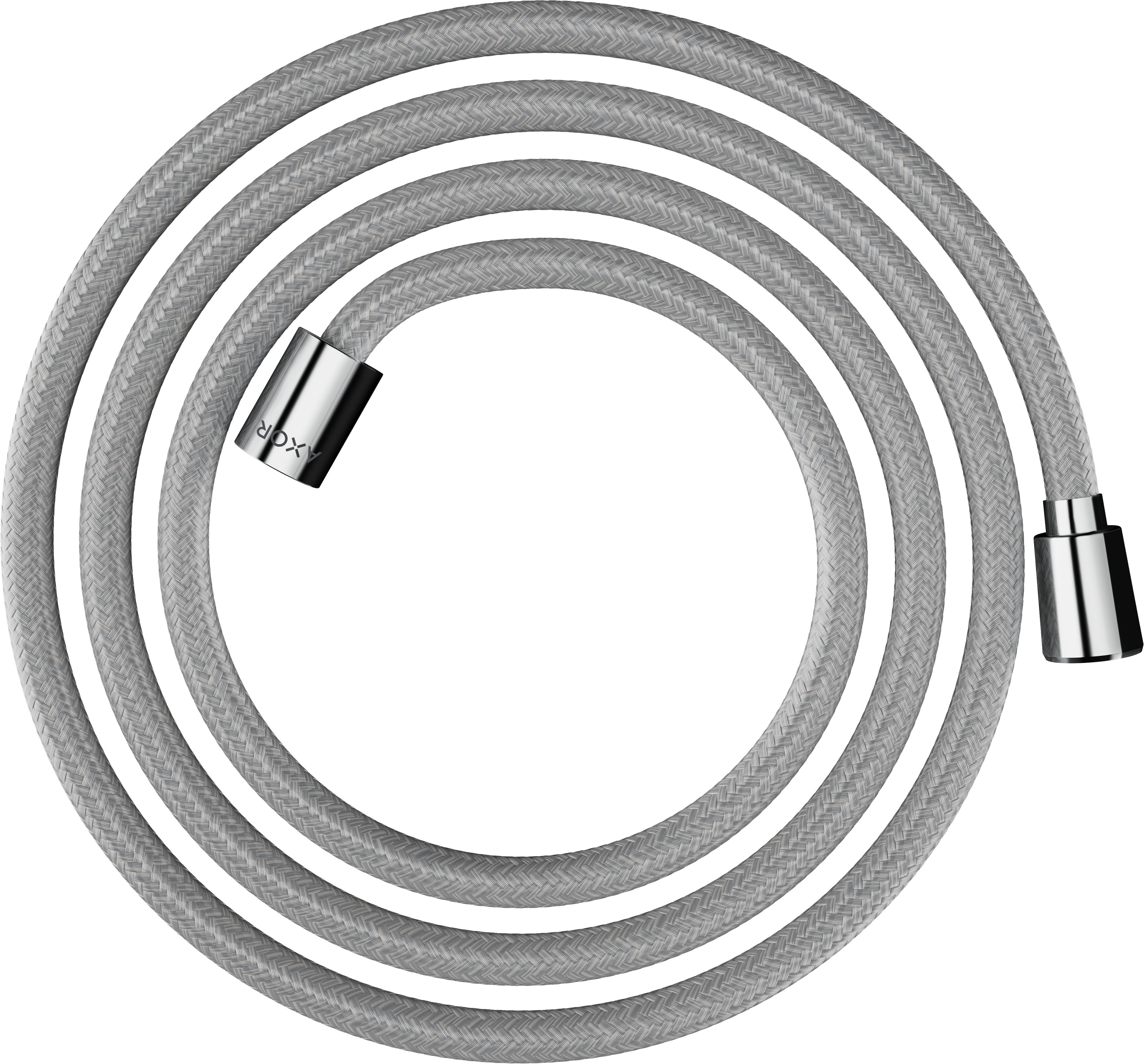 Textile shower hose 2 m with conical and cylindrical nut