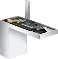 Single lever basin mixer 110 with push-open waste set without plate