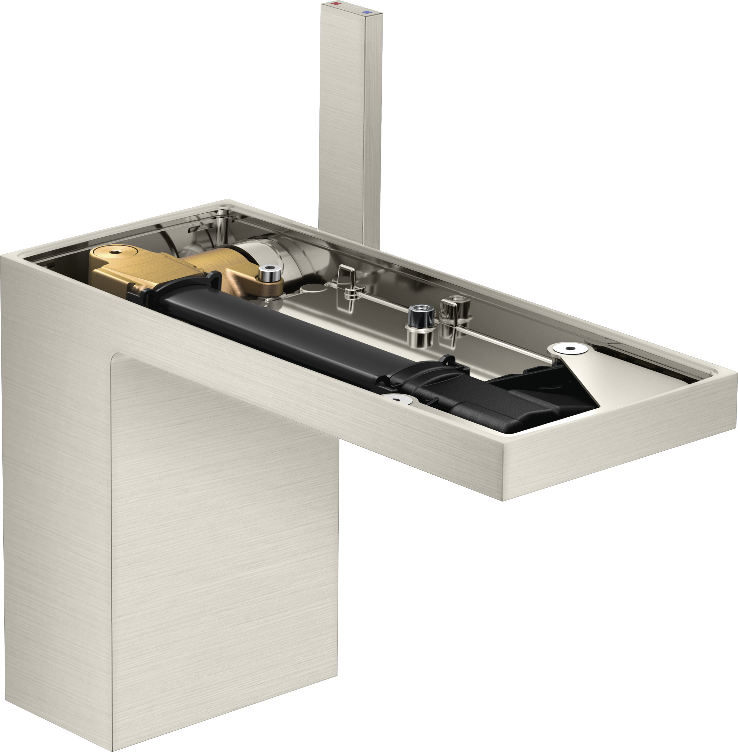 Single lever basin mixer 110 with push-open waste set without plate