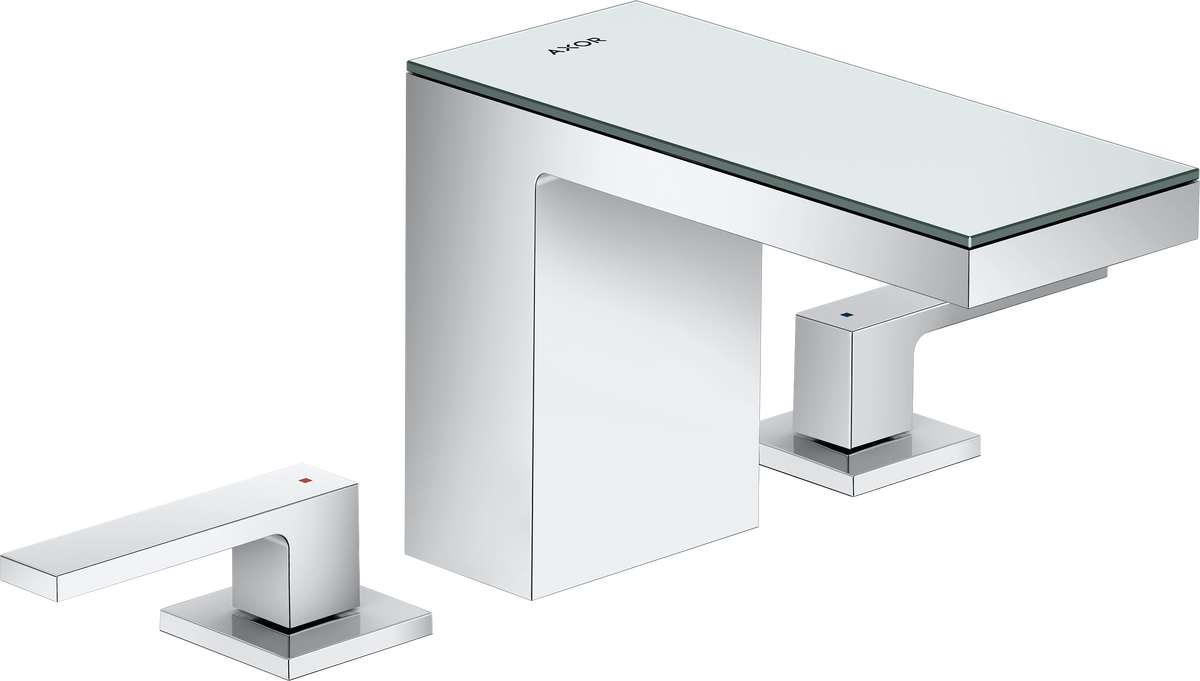 Mezclador de lavabo 110  de 3 agujeros con vaciador push-open