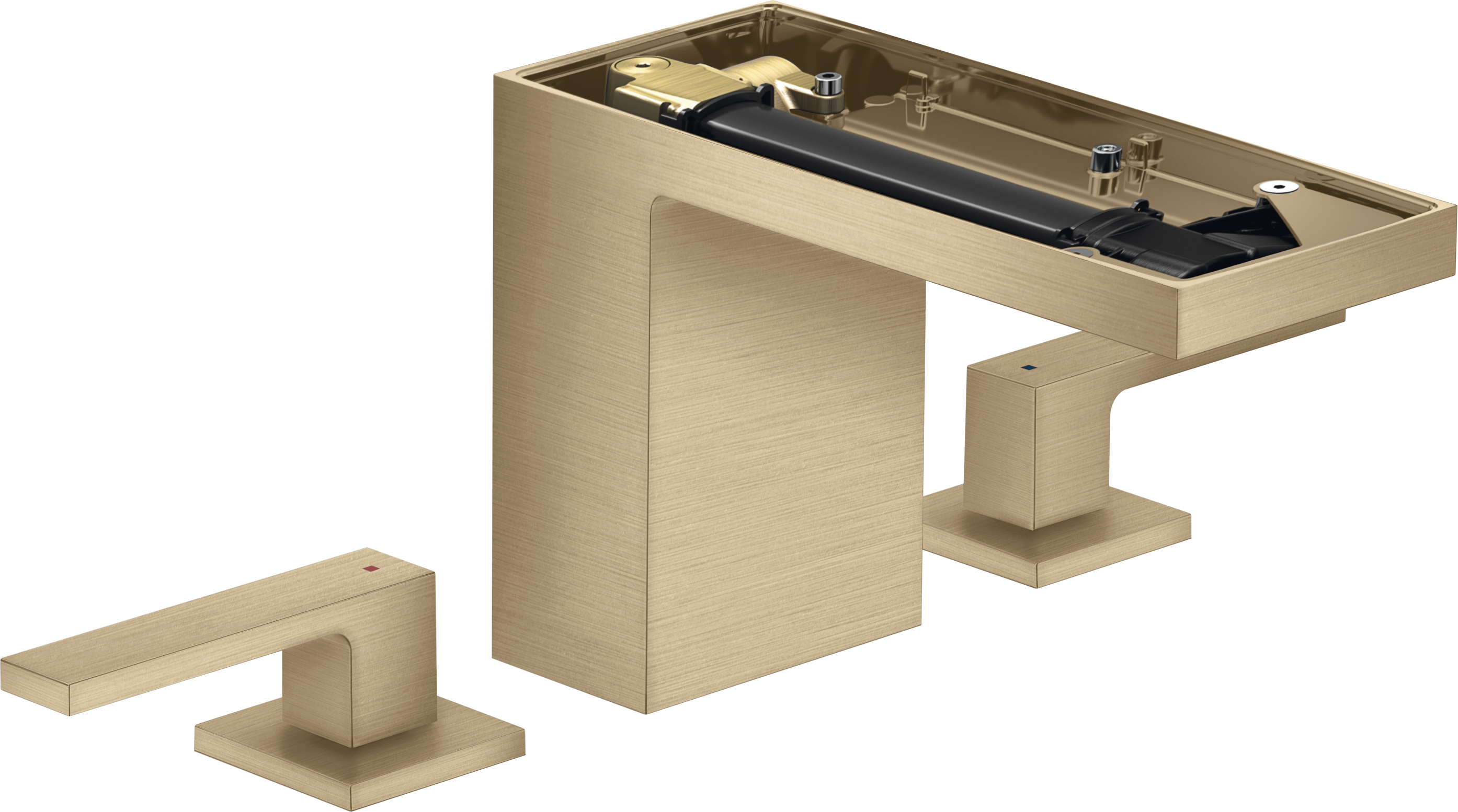 3-Loch Waschtischarmatur 110 mit Push-Open Ablaufgarnitur ohne Platte