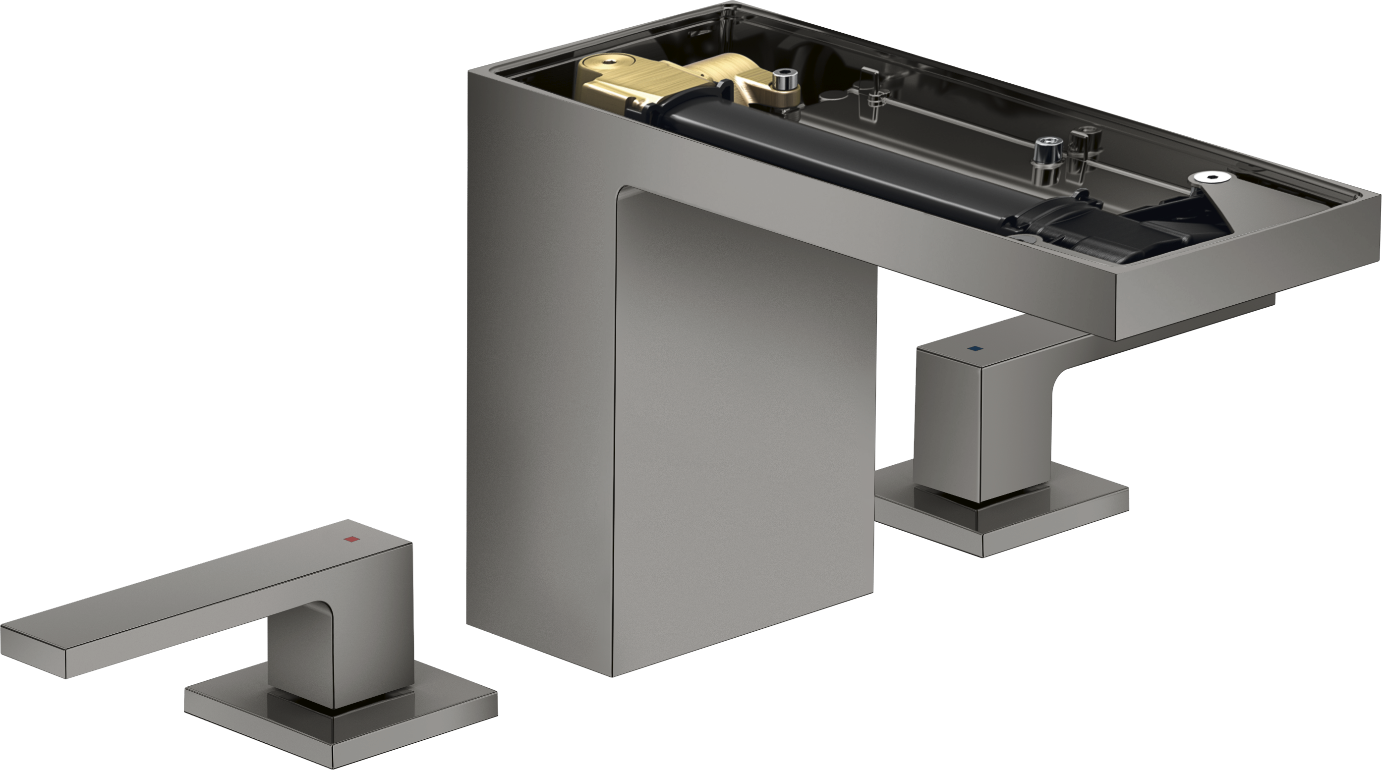 3-Loch Waschtischarmatur 110 mit Push-Open Ablaufgarnitur ohne Platte