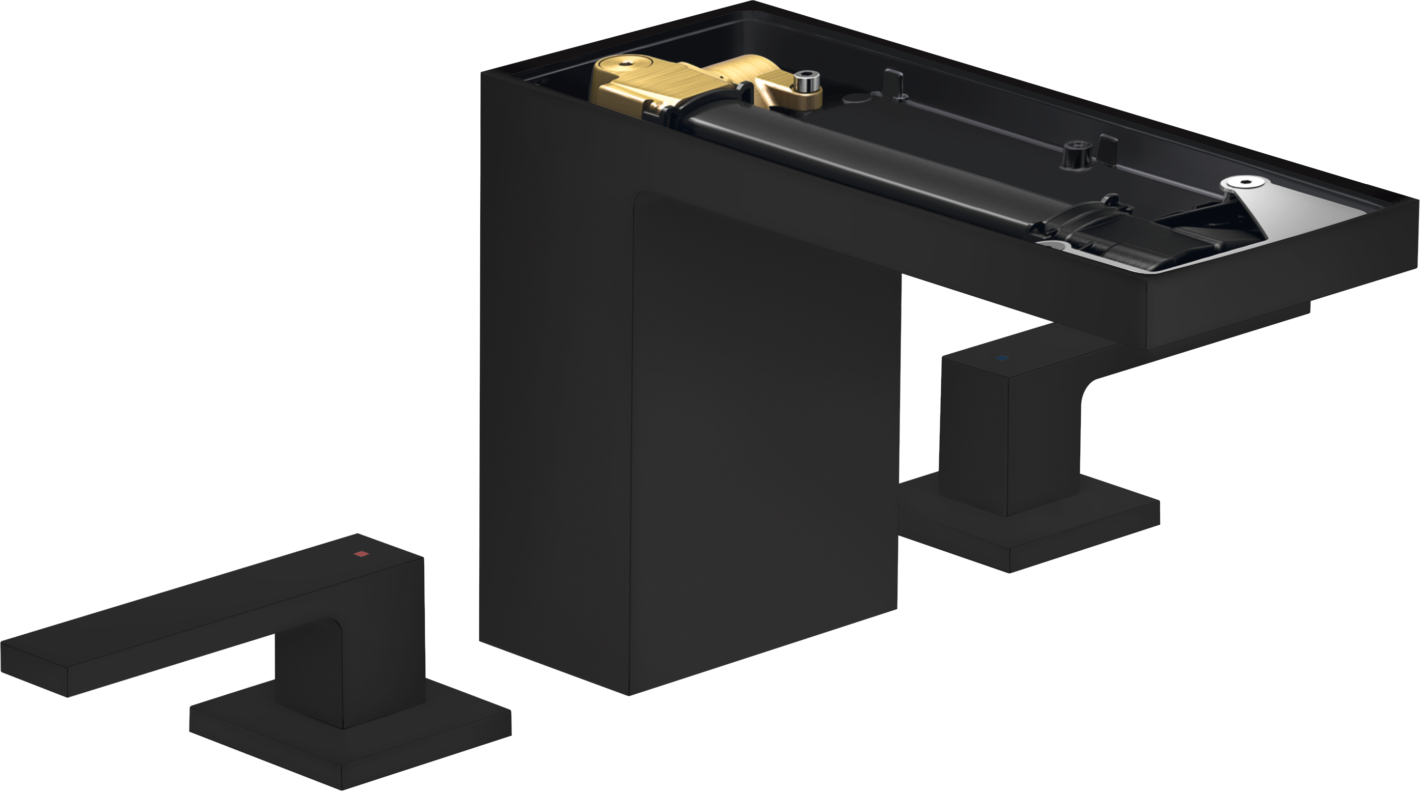 3-hole basin mixer 110 with push-open waste set without plate